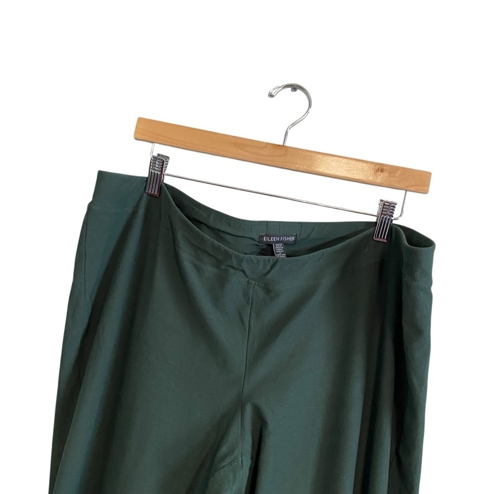 Eileen Green Forrest Green Mid Rise Crop Comfort Pull On Pants Size XL - Picture 2 of 5
